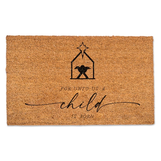 For Unto Us a Child is Born Doormat